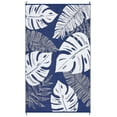 thumbnail image 1 of Tapis d'Extérieur Réversible Imperméable 8x10 Pi – Tapis Moderne en Paille Plastique – Pliable, Léger, Résistant aux UV, Sac de Rangement – Bleu Marine/blanc, É.-U., 1 of 8