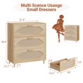 thumbnail image 2 of Yiwa Commode en Rotin à 3 Tiroirs, Armoire de Rangement Spacieuse pour Chambre, Salon, Entrée, Design Moderne en Bois, Assemblage Facile, 2 of 7