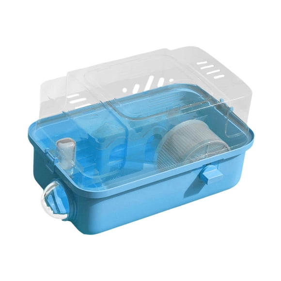 Xuanheng Hamster Cage Clear Portable Small Animal Cage for Gerbils Guinea Pigs s Blue