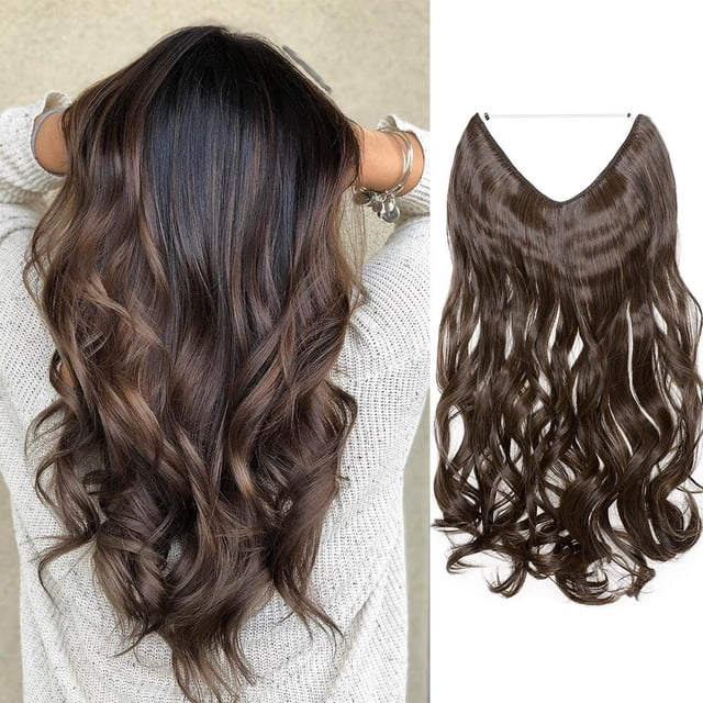 Invisible Wire in Hair Extensions Hairpieces Synthetic hair