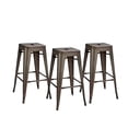 thumbnail image 1 of Heavenly Collection Gunmetal Metal Counter Stool, 1 of 9