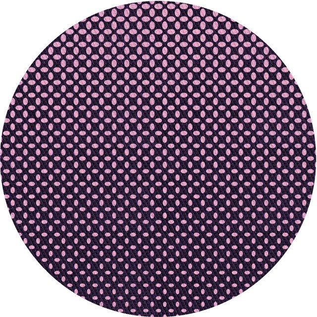 Ahgly Company Tapis Rond Lavable en Machine Intérieur Transitionnel Orchidée Violet, 5 Pieds Rond