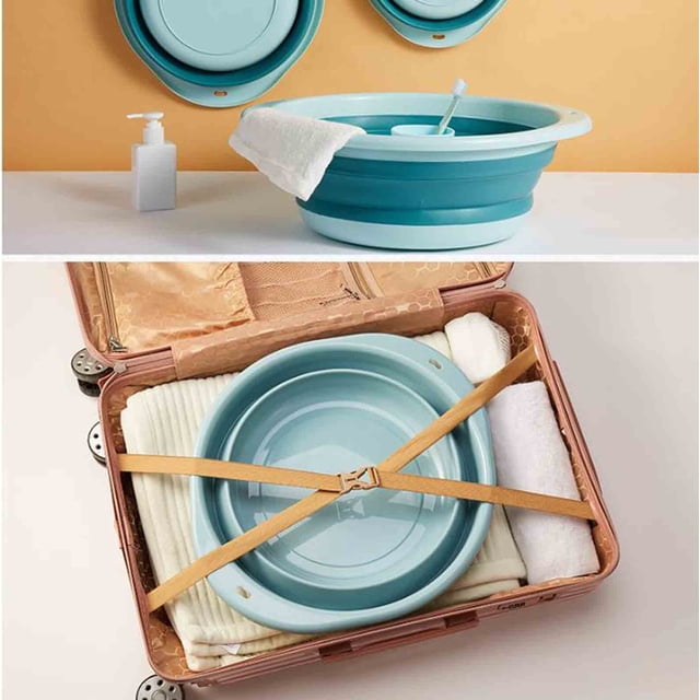 TIMIFIS Household Tools Plastic Basin, Travel Folding Basin, Household Portable Washbasin, Laundry Basin pring/Summer