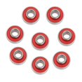 thumbnail image 2 of 8x Skateboard Bearings ABEC 11 Precision 608 2RS with And Speed Washers Red, 2 of 10