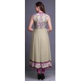 thumbnail image 4 of Bimba Kurti Longue Indienne Ivoire Aquarelle pour Femmes Tenue de Fête Imprimée Sans Manches Robe Anarkali Kurti X-Small, 4 of 6