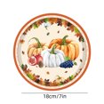 thumbnail image 3 of Disposable Thanksgiving Plates 20 Pack Pumpkin Maple Leaf Design 7 in Paper Dinner Plates for Fall Party Supplies and Table Decorations, 3 of 7