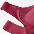 thumbnail image 3 of ManxiVoo Wireless Comfort Bras Full Coverage Minimizer with Adjustable Straps and Side Support for Everyday Wear Smooth T-Shirt Design XXL Size Watermelon Red, 3 of 7