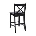 thumbnail image 4 of Tabouret de comptoir Olly noir à dossier en X, 4 of 6