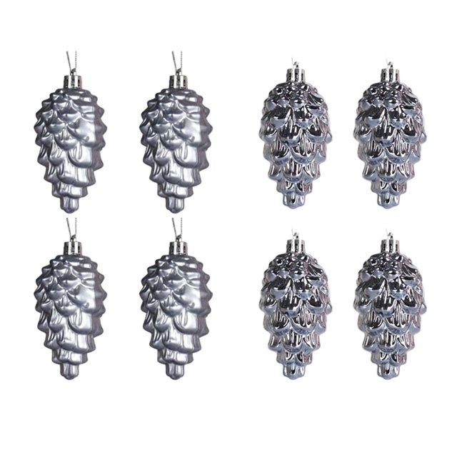Maytalsory 8pieces Plastic Pine Tree Hanging Conveniently Designed Decorations For Easy Dark Grey 1Set