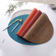 thumbnail image 4 of relayinert 6pcs/set Waterproof Place Mats Easy Wash Durable Elegant Non-Slide For Home And Restaurant Plastic Non- Slide Place Mat beige 45*32.5cm 1Set, 4 of 6