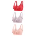 thumbnail image 4 of Timegard 3pc Wireless Bras for Women Front Closure Full Support Wide Strap Comfort Breathable Everyday Bra, 4 of 4