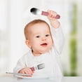 thumbnail image 4 of PEONAVET Childrens Training Fork Spoon 2 Pcs Children Safe Fork And Spoons Baby Utensils Kids Cutlery Spoon Fork With Silica Gel Grip Covered Food Grade, 4 of 5