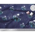 thumbnail image 2 of Soimoi Georgette Viscose Fabric Tree,Moon & Sacred Geometry Galaxy Fabric Prints By Yard 42 Inch Wide, 2 of 3