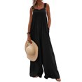 thumbnail image 1 of Innerwin Women's Summer Sleeveless Loose Wide Leg Jumpsuit, Solid Color, Black, 1, S, 1 of 3