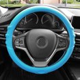 thumbnail image 3 of FH Group, Silicone Steering wheel cover Grip Marks Design Light Blue for Auto, 3 of 4