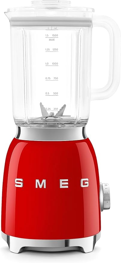 Smeg 50's Retro Style Countertop Blender, Red, BLF03RDUS