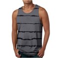 thumbnail image 2 of LSLJS Débardeurs à Imprimé Rayures 3D pour Hommes Sans Manches à Col Rond T-Shirt de Plage Débardeurs Muscle, 2 of 5