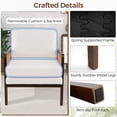 thumbnail image 2 of Gymax Set Of 2 Mid Century Modern Accent Chair Living Room Armchair w/ Rattan Arms Brown, 2 of 6