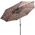 thumbnail image 2 of Costway Parasol Solaire de Patio 10 Pi, Parasol de Marché à DEL, Acier Inclinable avec Manivelle, Extérieur, Beige, 2 of 8