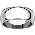 thumbnail image 1 of 10mm Platinum Milgrain Wedding Band Solid 950, 1 of 1