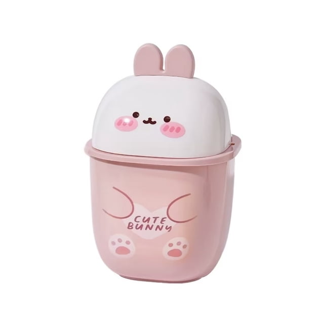Yhmxh Kitchen Organizers and Storage Mini Trash Can With Lid Cute Tabletop Flip Small Trash Can 0.35 Gallon Tabletop Trash Can Suitable For Bathroom Kitchen Office Dressing Table Trash Trash Can