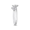 thumbnail image 3 of Bague Florale en Diamant en Argent Sterling, 3 of 6