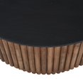 thumbnail image 3 of Montoya Coffee Table - 34" Round Top - Mango Wood Fluted Plinth Base, 3 of 17