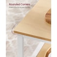 thumbnail image 4 of VASAGLE Kitchen Island with 3 Shelves, 39.4 Inches Kitchen Shelf with Large Worktop, Stable Steel Structure, Industrial, Easy to Assemble, Oak Beige and White, 4 of 6