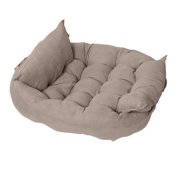 Esquirla Dog Bed for Small Medium Large Dogs Calming Cat Puppy Beds for Indoor Cats Washable Soft Sleeping Pet Bed Foldable Cushion Bed Khaki Brown S