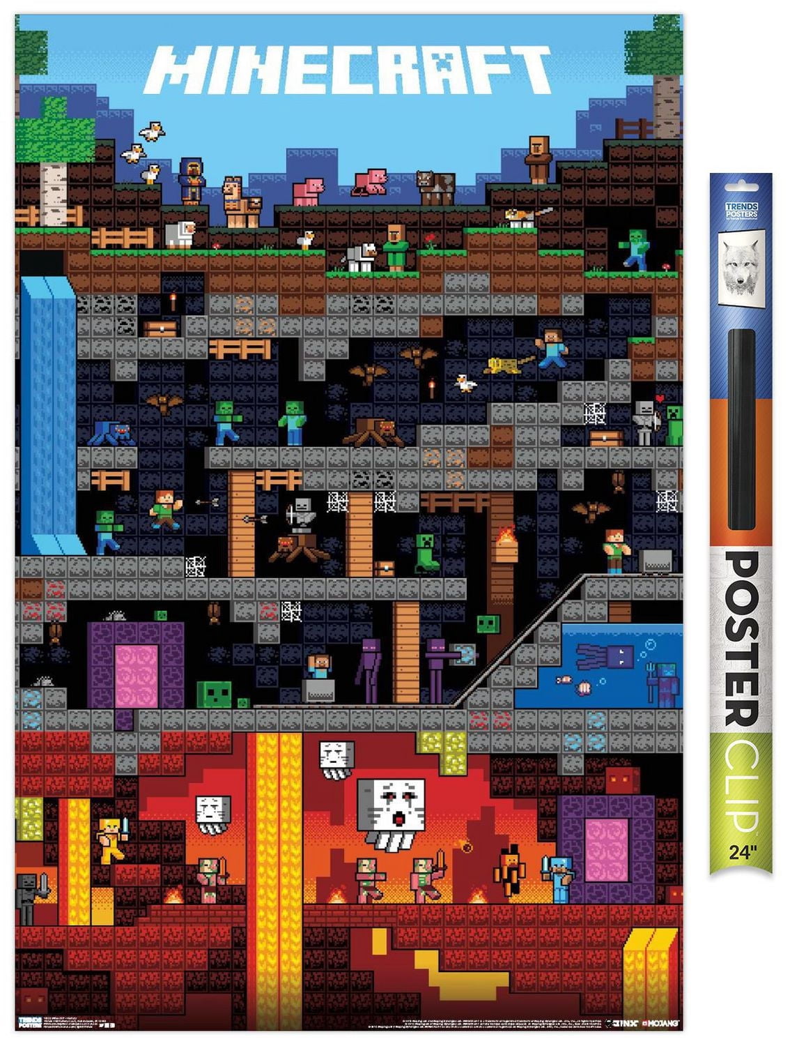 Minecraft - Worldly Wall Poster, 22.375" x 34"