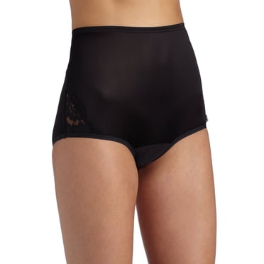 Vanity Fair Womens Perfectly Yours Lace Nouveau Brief, 9, Midnight Black