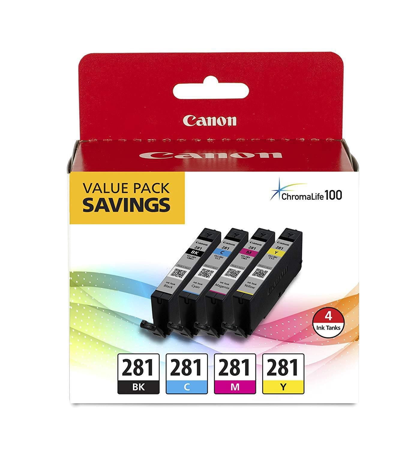 Canon CLI-281 Black, Cyan, Magenta, Yellow Value Pack - Walmart.ca