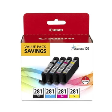 Canon CLI-281 Black, Cyan, Magenta, Yellow Value Pack