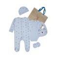 thumbnail image 1 of Lily and Jack Blue Bear 5-Piece Layette Set – 100% Cotton Baby Essentials, Sleepsuit, Bodysuit & More – Adorable & Comfortable Gift for Baby Boys & Girls, 1 of 6