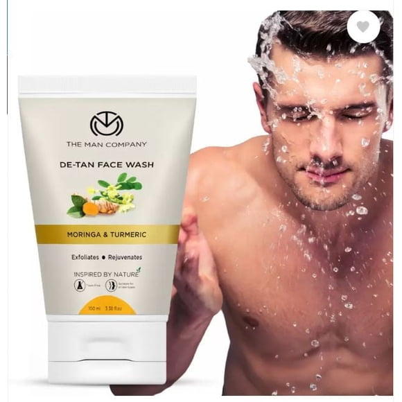 THE MAN COMPANY De-Tan FaceWash with Turmeric & Moringa | Skin Brightening | Tan Removal | Face Wash (100 g)