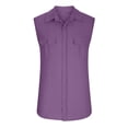 thumbnail image 3 of Diufon Mens Sleeveless Button Down Shirts Cotton Linen Summer Beach Vacation Basic Tank Shirts with Pockets, 3 of 7