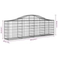 thumbnail image 4 of vidaXL Arched Gabion Baskets 7 pcs 200x30x60/80 cm Galvanised Iron, 4 of 4