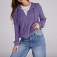 thumbnail image 3 of Erwazi Cardigan Sweaters for Women Ribbed Knit Zip Up Hoodies Long Sleeve Tunic Tops Lightweight Cardigans Jackets, 3 of 6