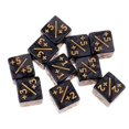 thumbnail image 1 of Bunblic 5-10pack Resin 6 Side Dice Set Mathematics Teaching Aid Fractional Dice Black 10 Pcs, 1 of 8