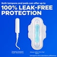 thumbnail image 2 of Tampax Compact Pearl Tampons en Emballage Multiple, avec Tresse LeakGuard & Applicateur Extensible, Absorption Régulière/super/super Plus, Applicateur Compact Extensible, Sans Parfum, 2 of 9