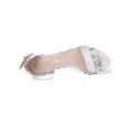 thumbnail image 4 of BLISSFUL STEP Women Buckle Block Heel Ankle Strap Open Toe Sandals Light Gray-floral 5, 4 of 8