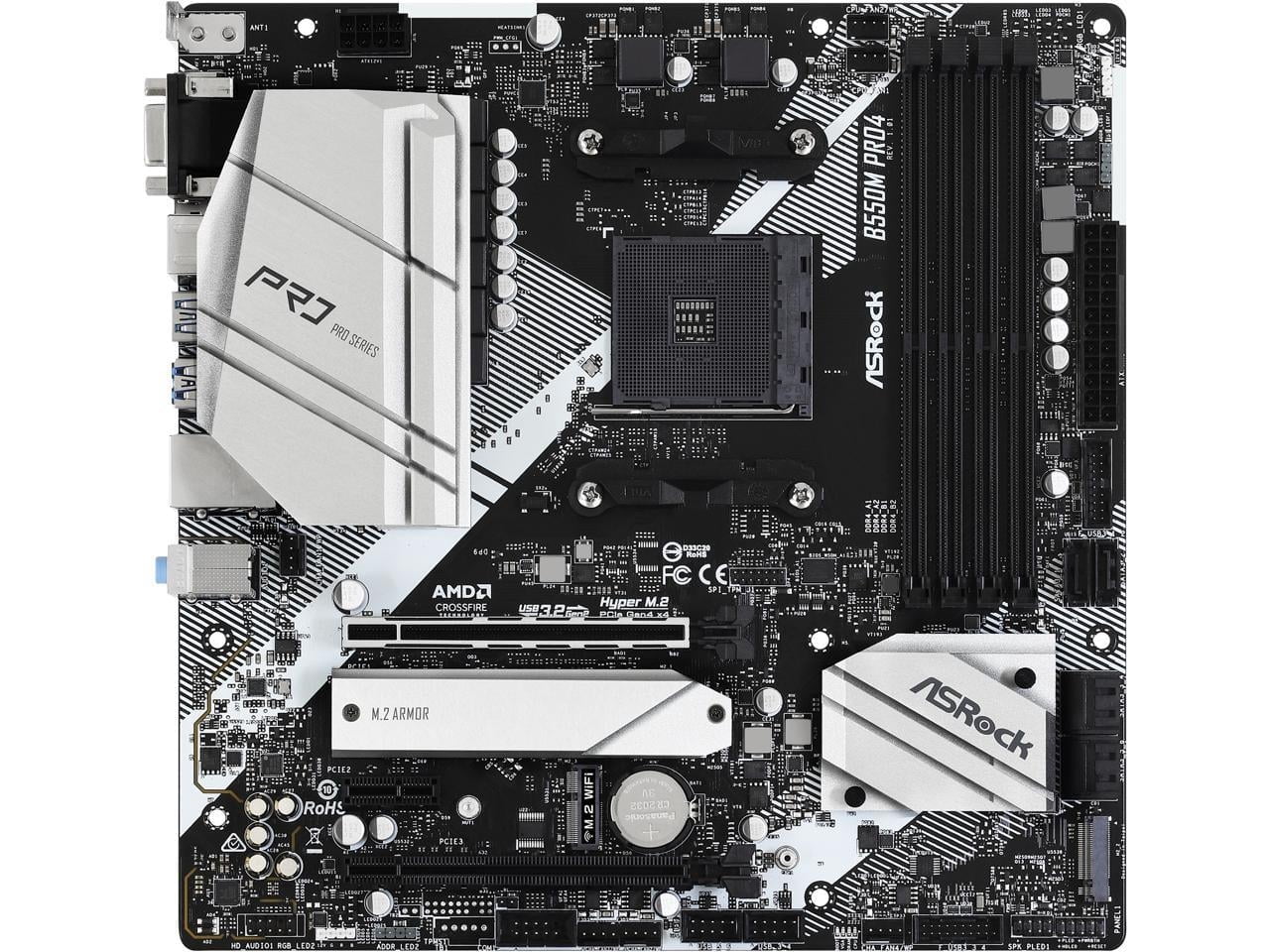 アスロックB550M Pro4　本体のみ ASRock B550M PRO4 AM4 AMD B550 SATA 6Gb/s Micro ATX AMD