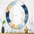 thumbnail image 3 of Designart 'Indigo Panel I' Miroir Moderne - Miroir Mural Ovale ou Rond - 24x36, 3 of 4