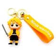 thumbnail image 2 of Demon Slayer Animation Car Key Chain, Keychains Ring Key Fob Decoration Accessories For Kids Birthday Gift, Agatsuma Zenitsu, 2 of 3