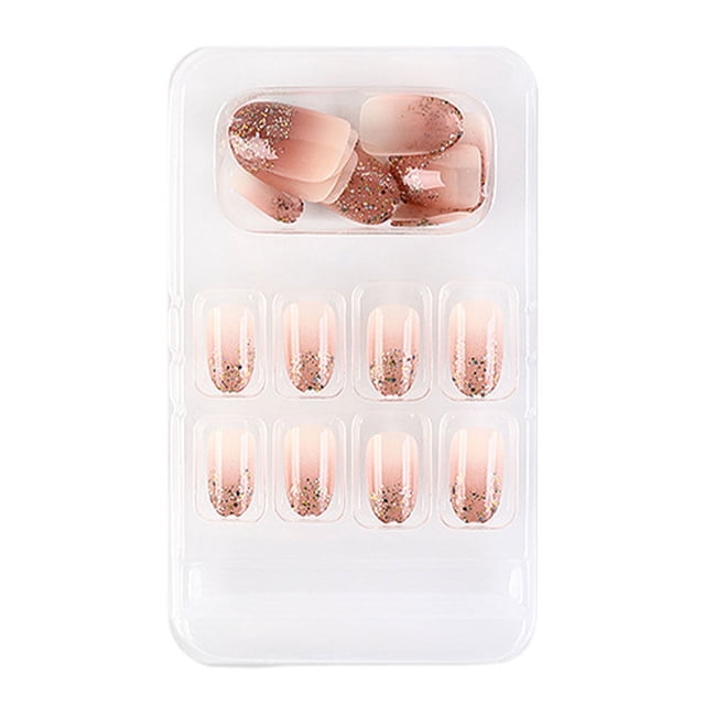 relayinert False Nail Removable Wearable Simple to Apply Smooth Surface Various Shapes Fake Fingernail Strong Viscosity Charming Paster 38
