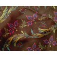 thumbnail image 4 of oneOone Silk Tabby Fabric Leaves & Floral Artistic Print Fabric BTY 42 Inch Wide, 4 of 4