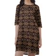 thumbnail image 4 of Moomaya Robes Courtes d'Été pour Femmes Imprimées Coupe Droite en Georgette Mousse Robe Évasée, 4 of 4