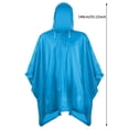 thumbnail image 2 of Poncho de Pluie d'Urgence Réutilisable Robuste pour Adultes avec Capuche à Cordon Ajustable Durable, 2 of 6