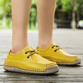 thumbnail image 2 of Semelle Souple à Enfiler Décontractée Confortable Bout Rond Chaussures de Marche Usage Quotidien Femmes Dessus en PU Semelle en Caoutchouc à Enfiler, 2 of 8