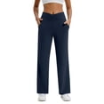 thumbnail image 3 of Fgnfyis Pantalon de Yoga pour Femmes, Gainant, Exercice, Mise en Forme, Course, Taille Haute, Long, Extensible, Confortable, pour Femmes, Bleu Marine, TG, 3 of 7